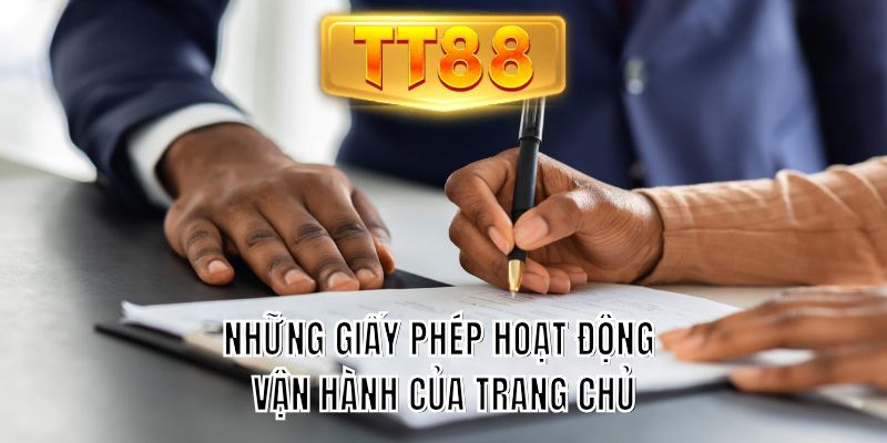 Những giấy phép hoạt động vận hành của trang chủ